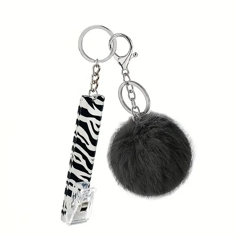 Zebra Card Grabber Keychain