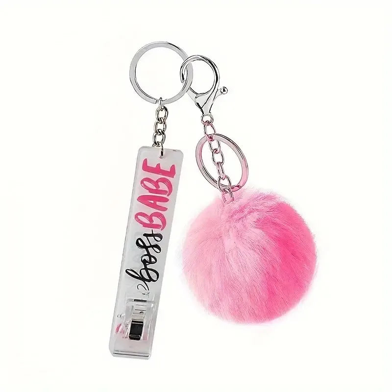 Boss Babe Card Grabber Keychain