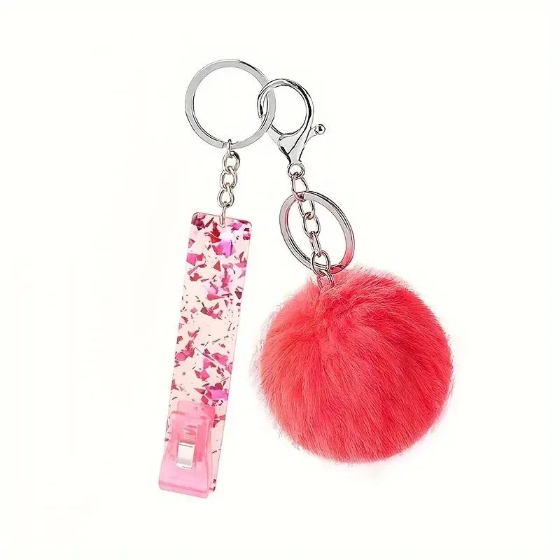 Pink Card Grabber Keychain