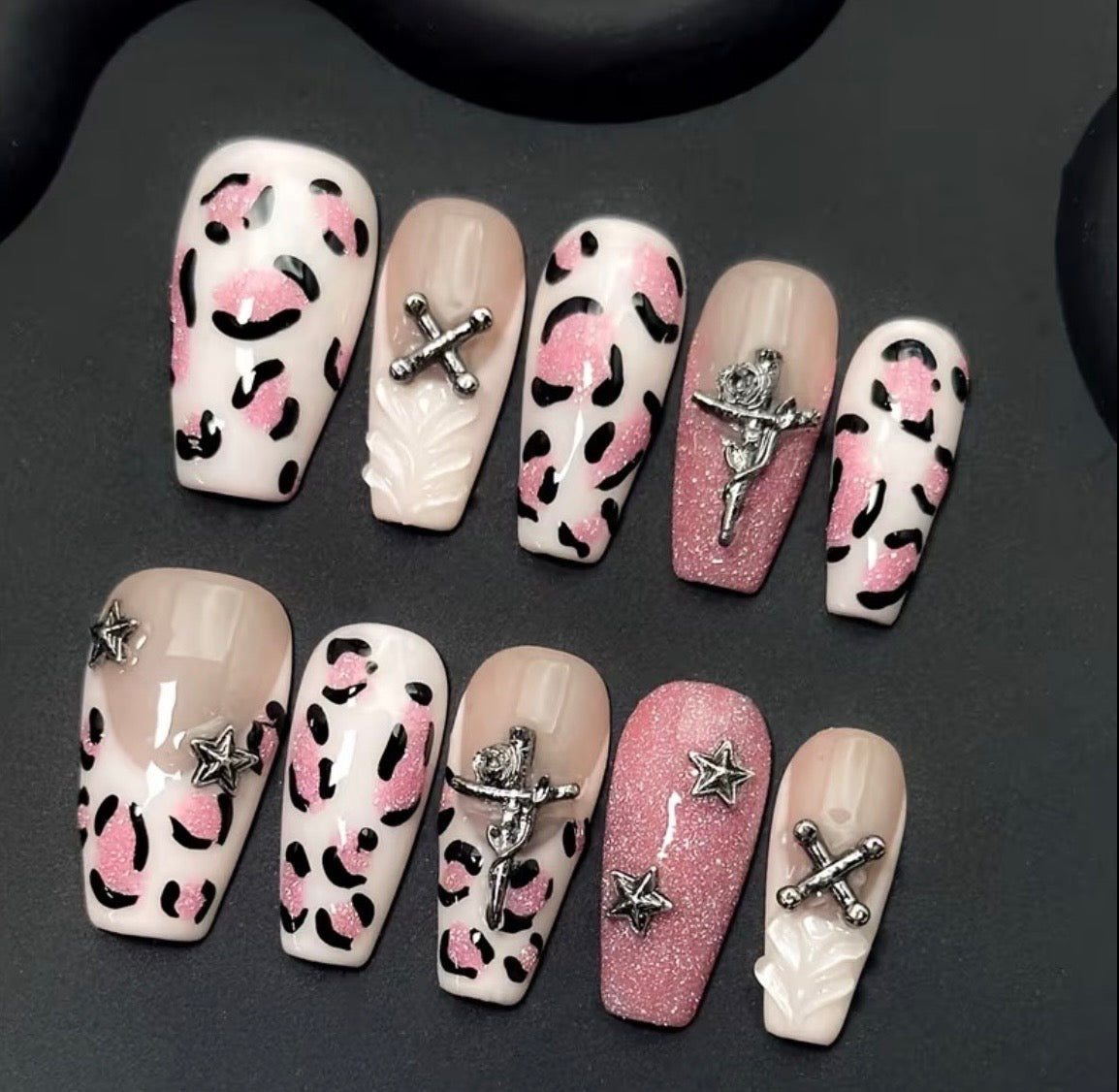 Pink Panthress Nails