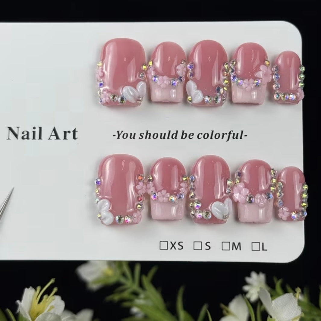 French Diamond Cut Nails