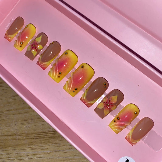 Lemonade Baby Nails