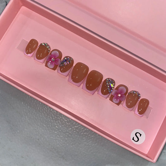 Blushing Blossom Nails