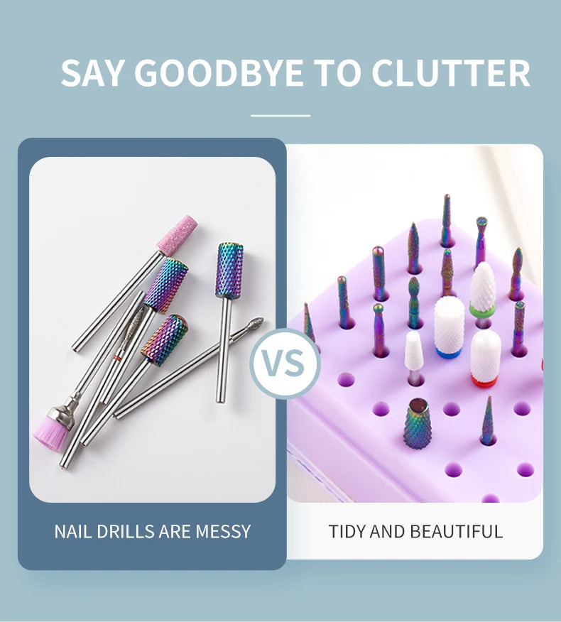 Nail Drill Bits Organizer Box