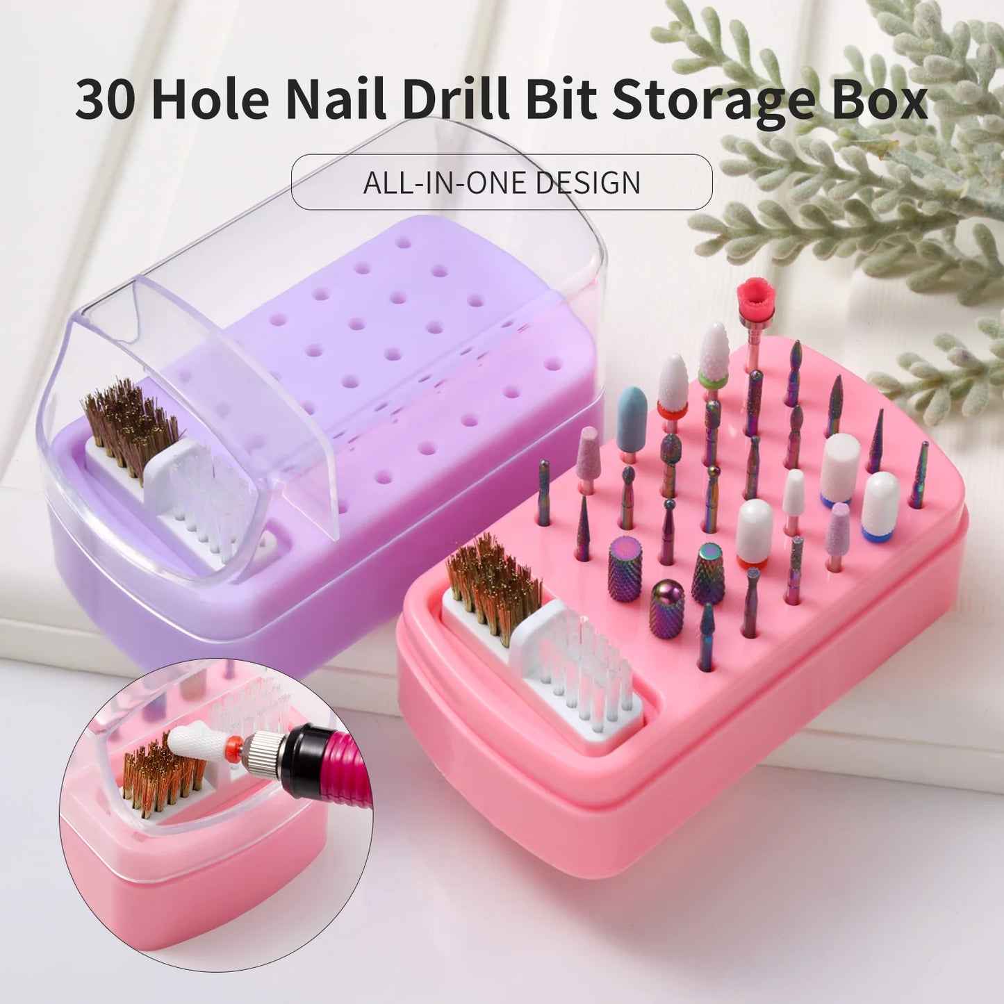 Nail Drill Bits Organizer Box