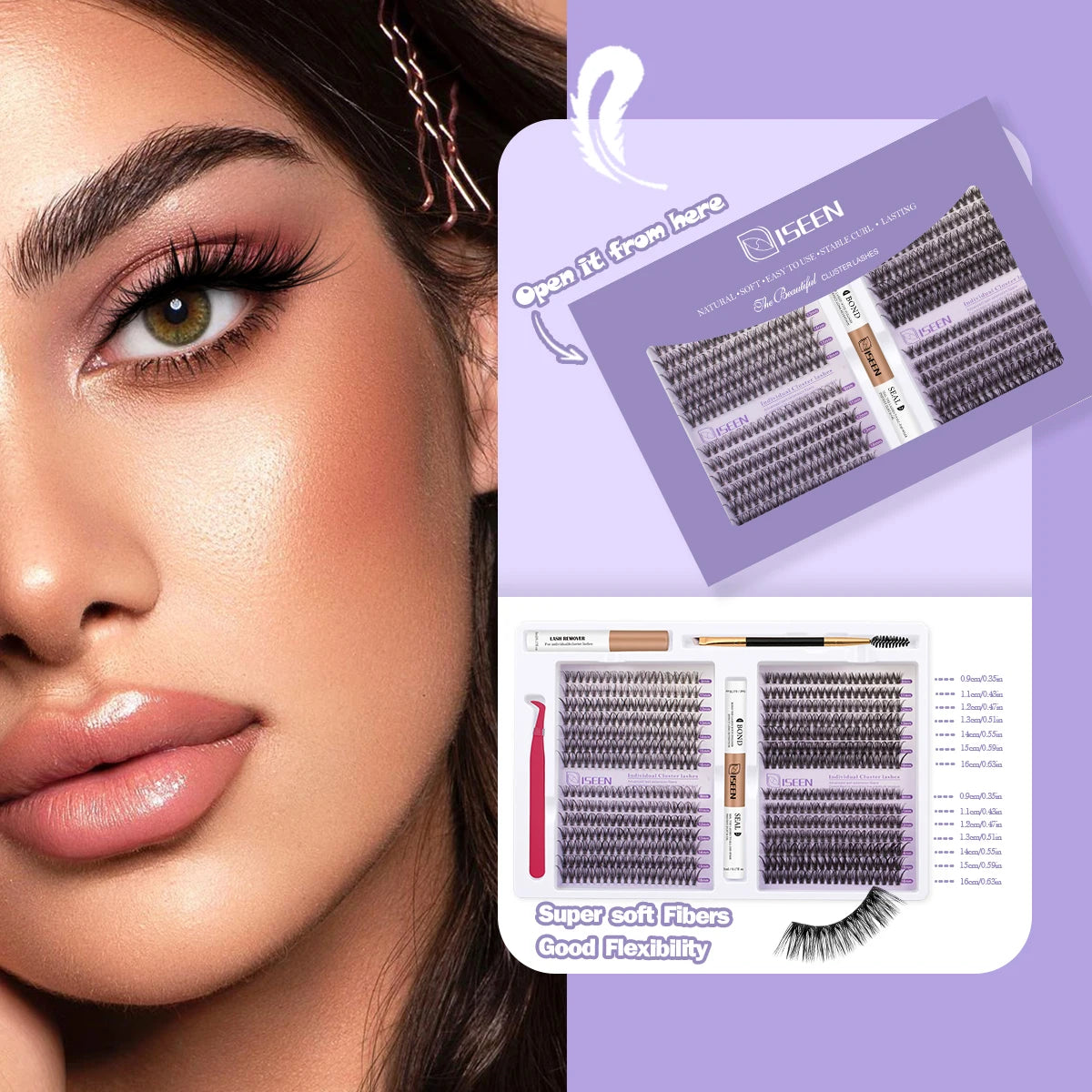 Eyelashes Cluster Cat Eye Natural long