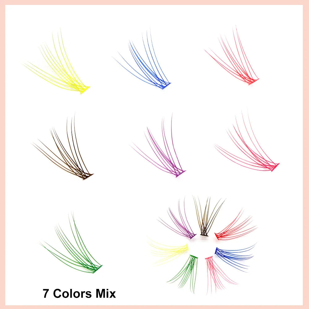 3D Russian Curly Thin Eyelash Clusters