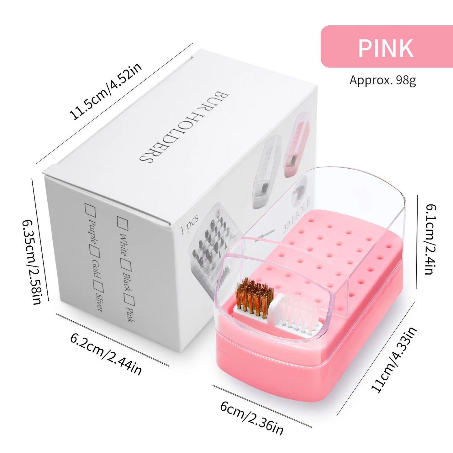 Nail Drill Bits Organizer Box