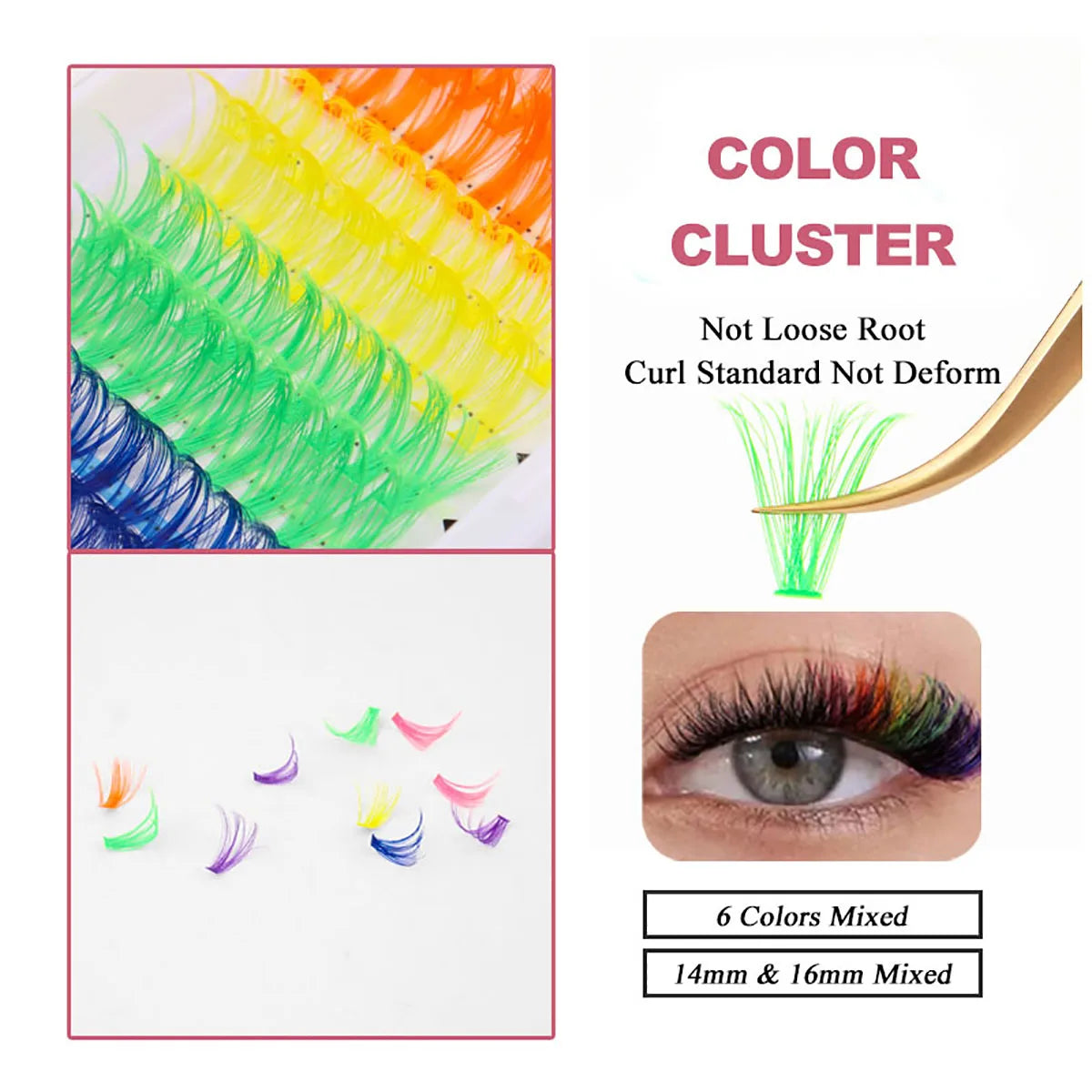 Colorful Individual Eyelash Extensions
