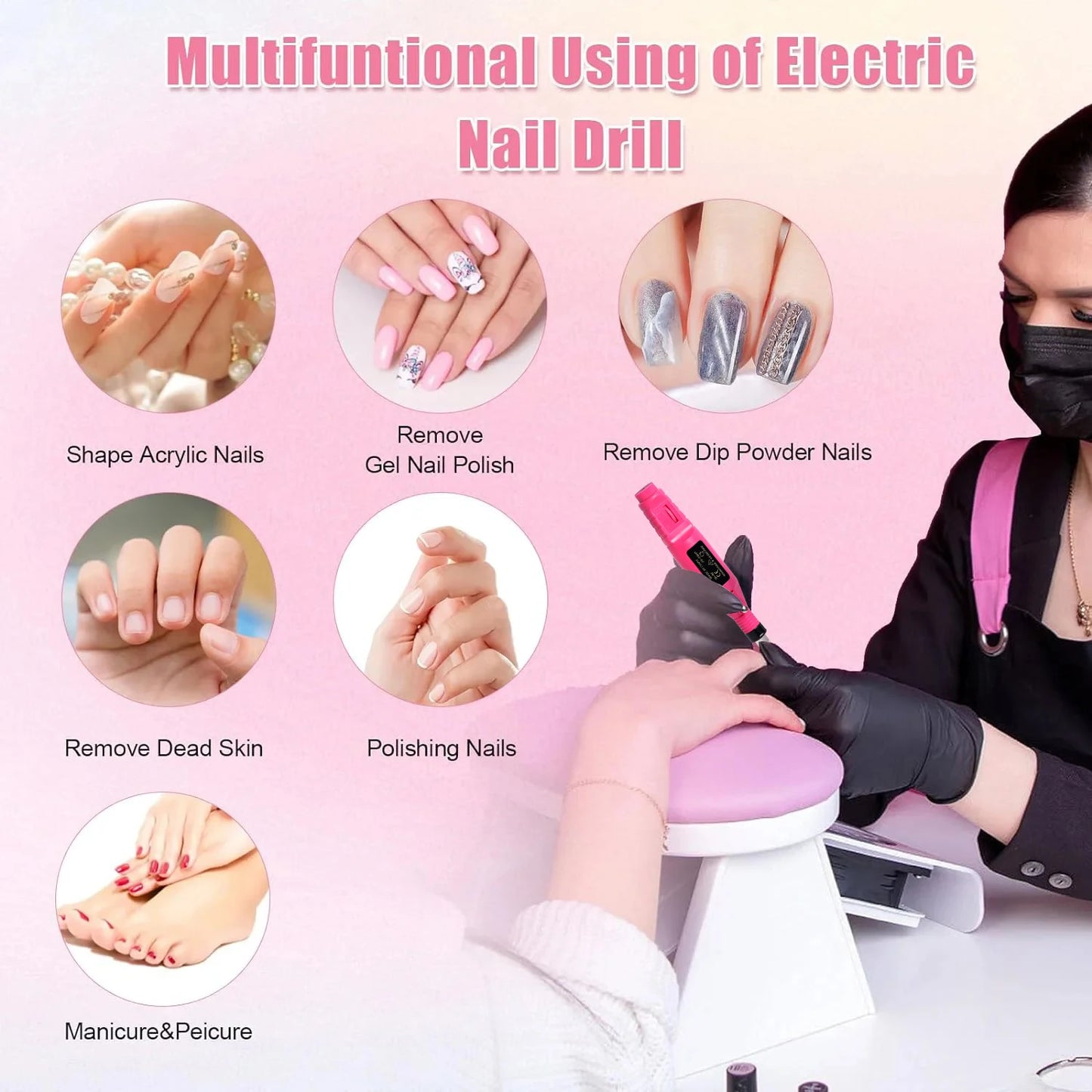 Electric Nail Sander Set