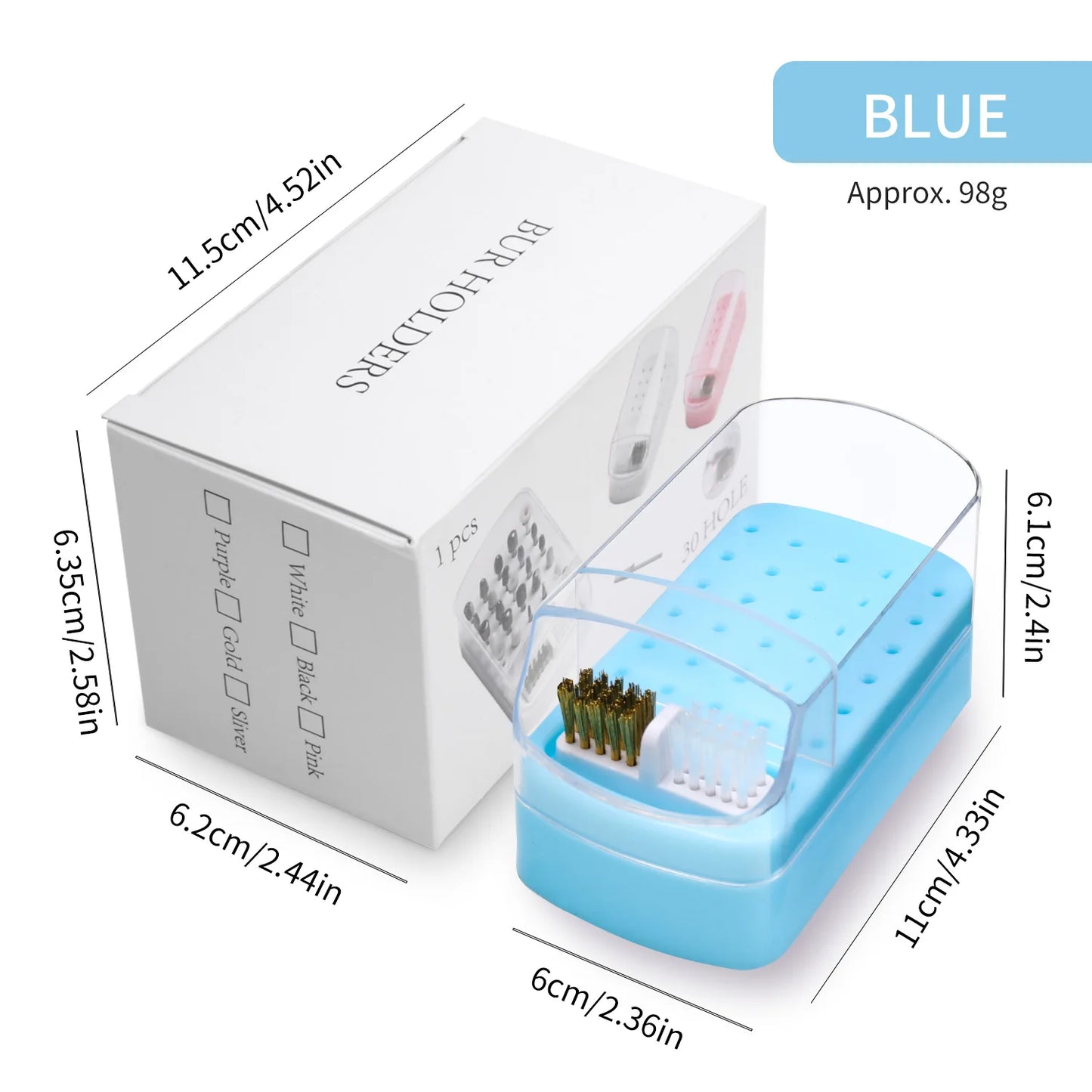 Nail Drill Bits Organizer Box