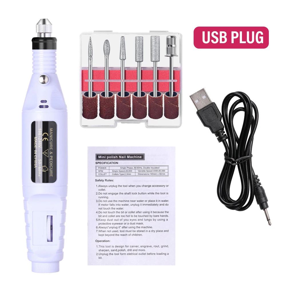 Electric Nail Sander Set
