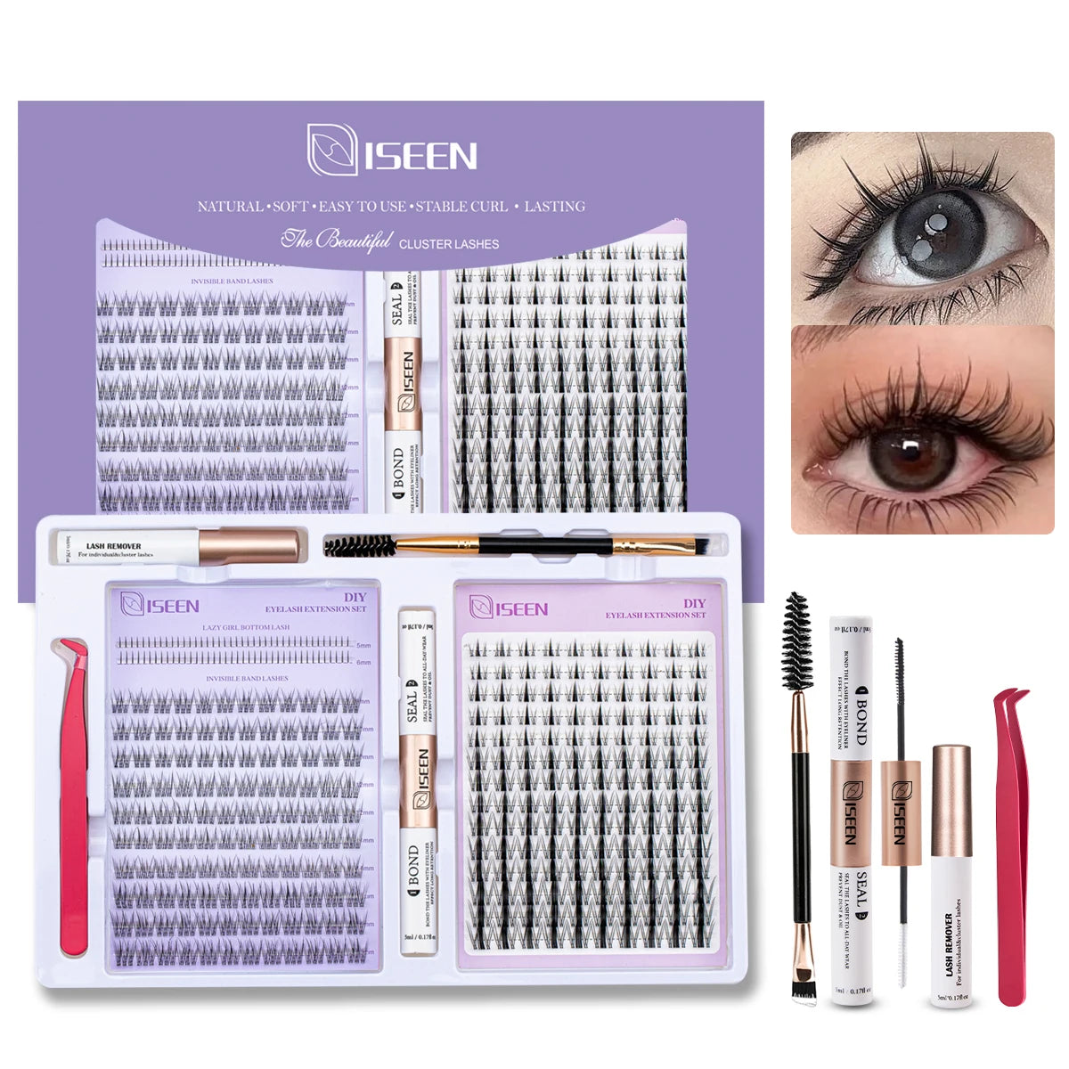 Eyelashes Cluster Cat Eye Natural long