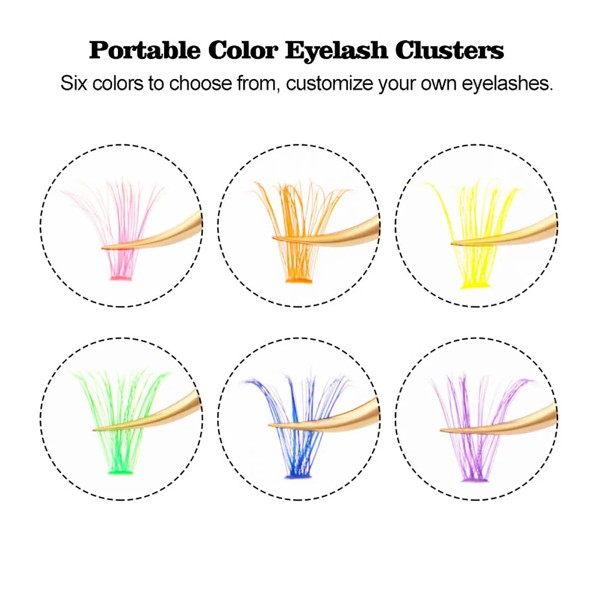 Colorful Individual Eyelash Extensions