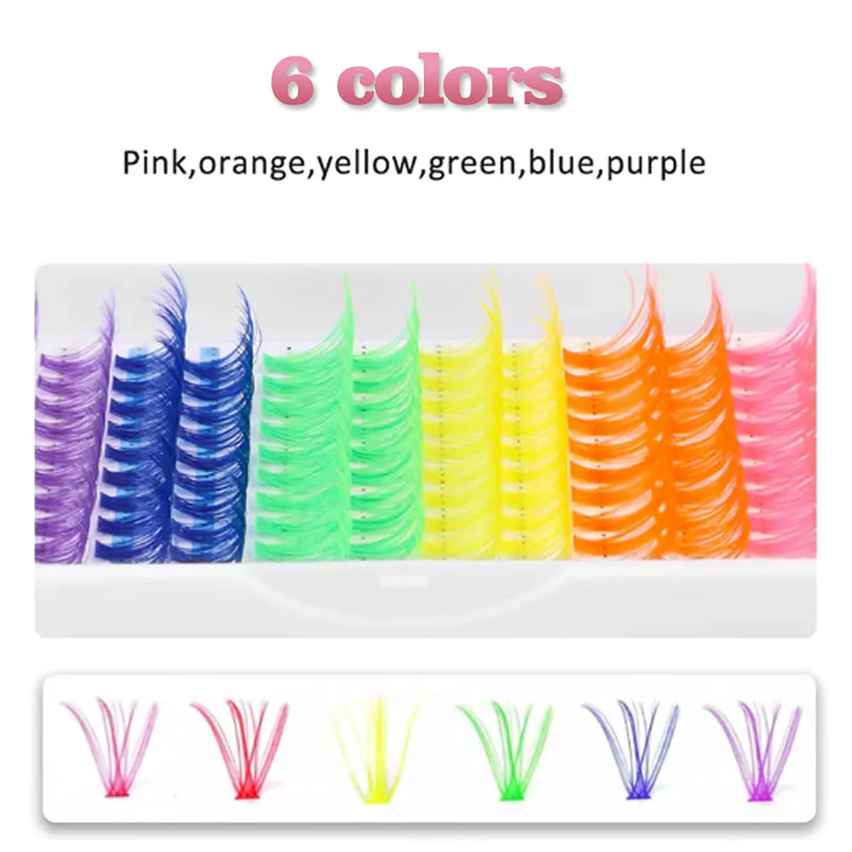 Colorful Individual Eyelash Extensions