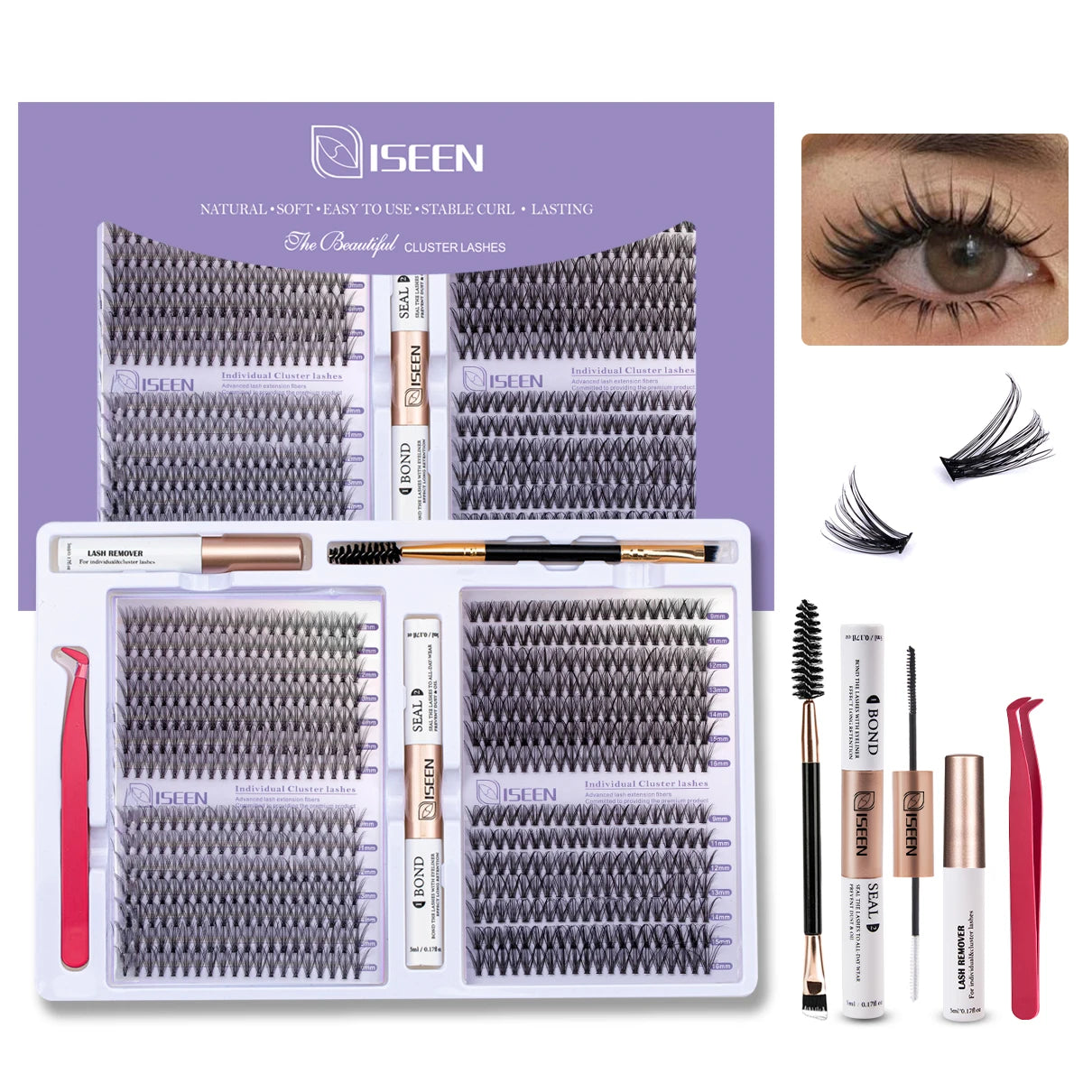 Eyelashes Cluster Cat Eye Natural long