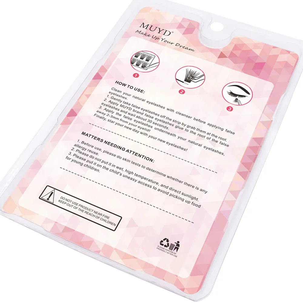 3D Russian Curly Thin Eyelash Clusters