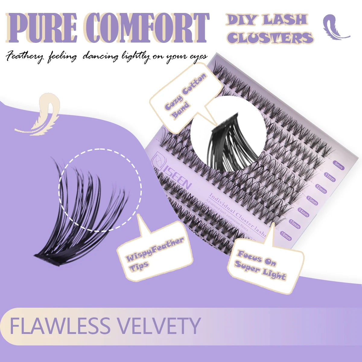 Eyelashes Cluster Cat Eye Natural long