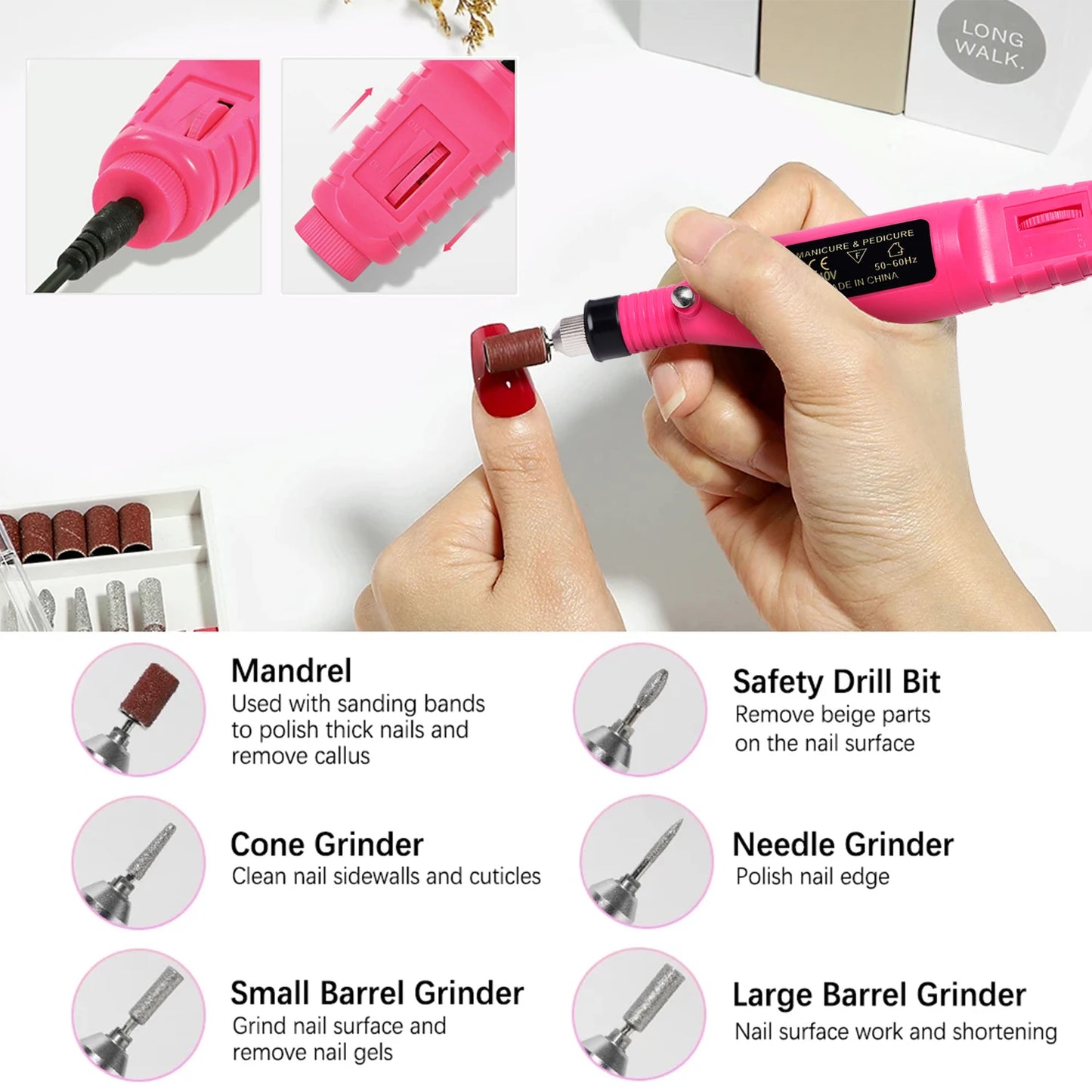 Electric Nail Sander Set