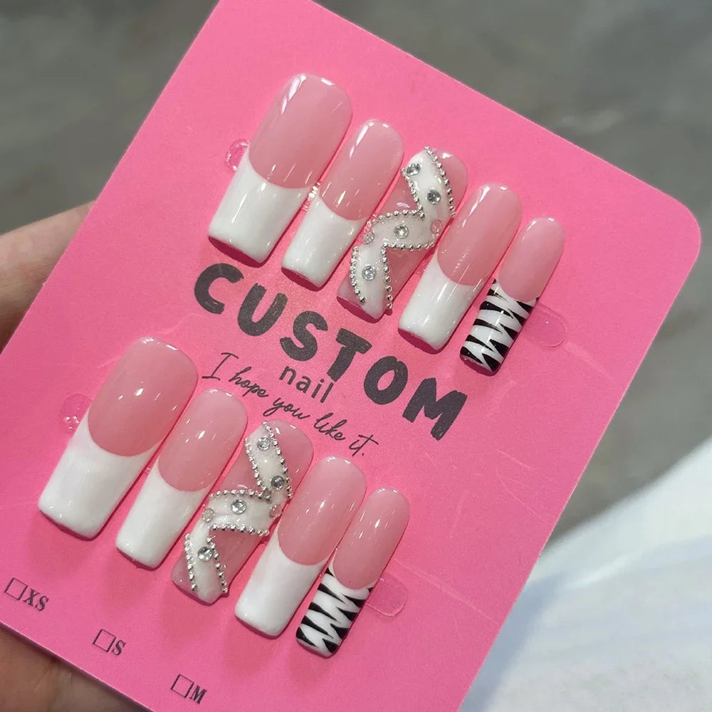 French Zebra Nails