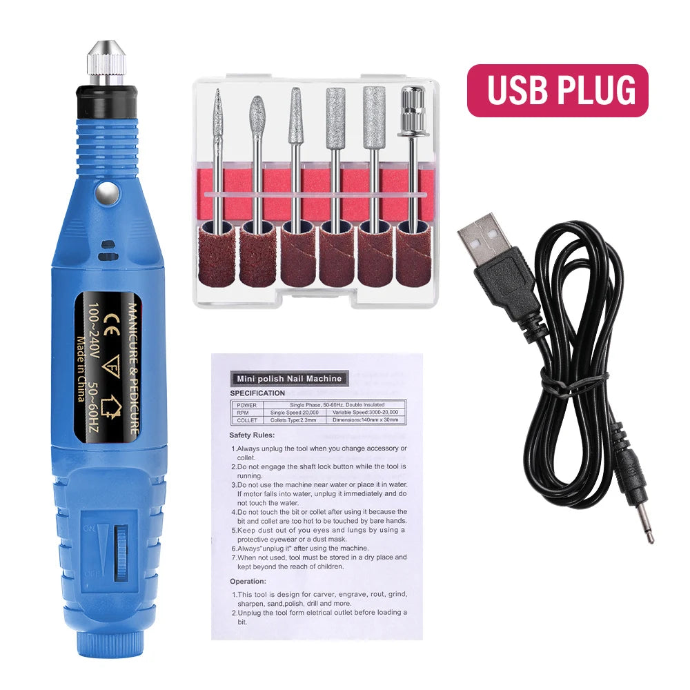 Electric Nail Sander Set