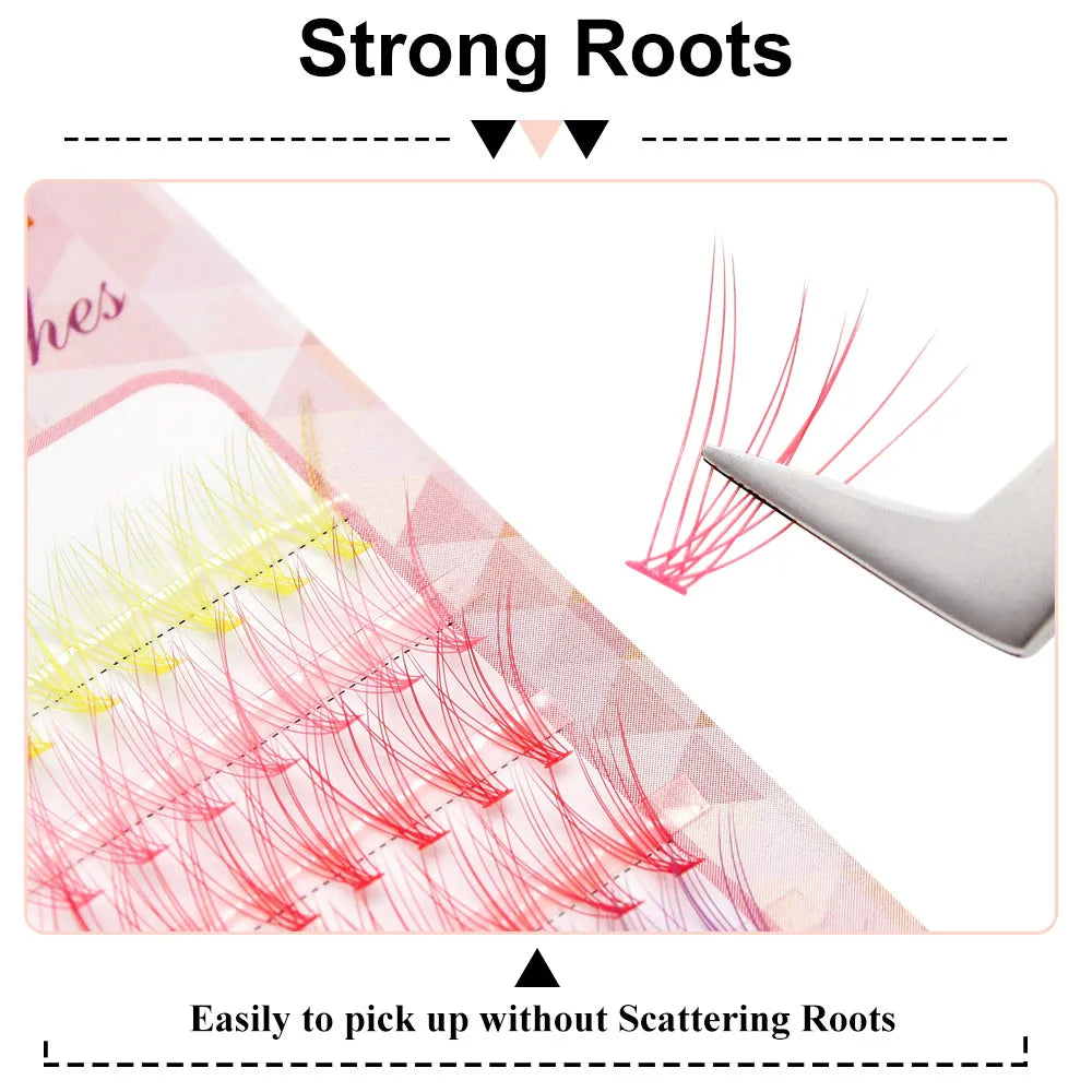 3D Russian Curly Thin Eyelash Clusters