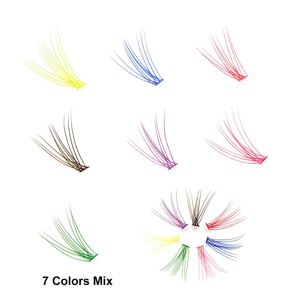 3D Russian Curly Thin Eyelash Clusters