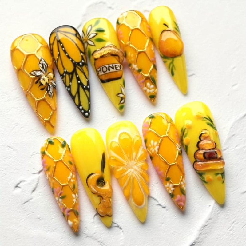 Honey Bee Nails