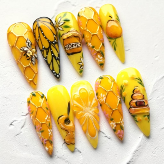 Honey Bee Nails