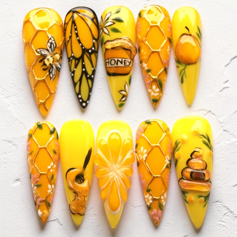 Honey Bee Nails