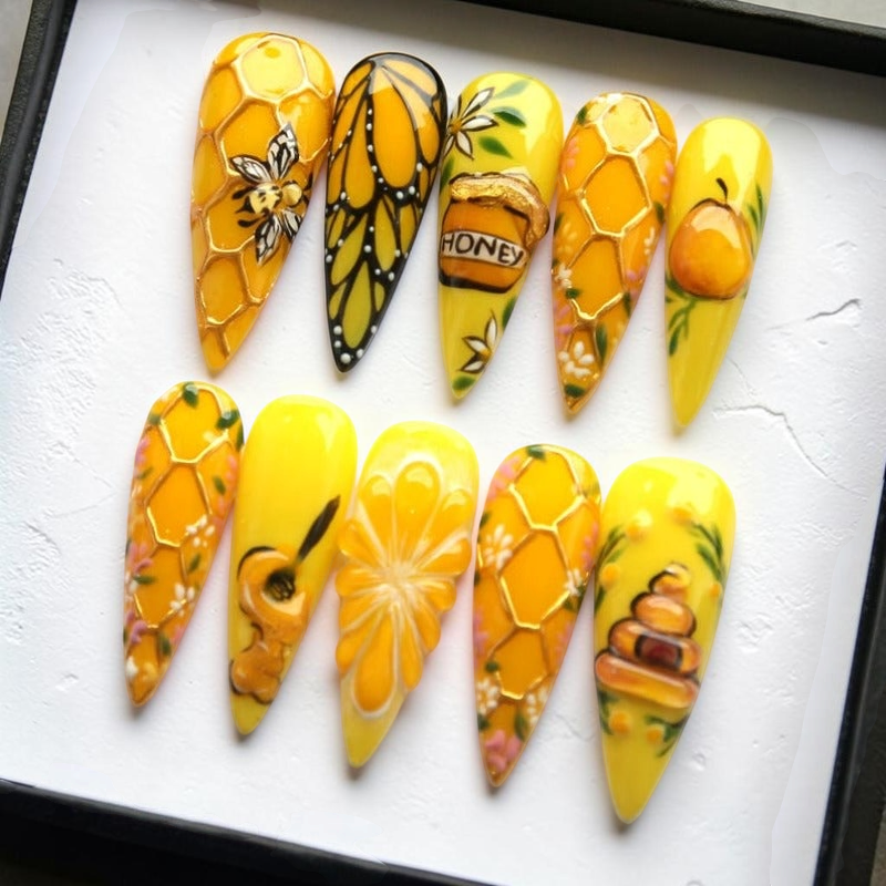 Honey Bee Nails