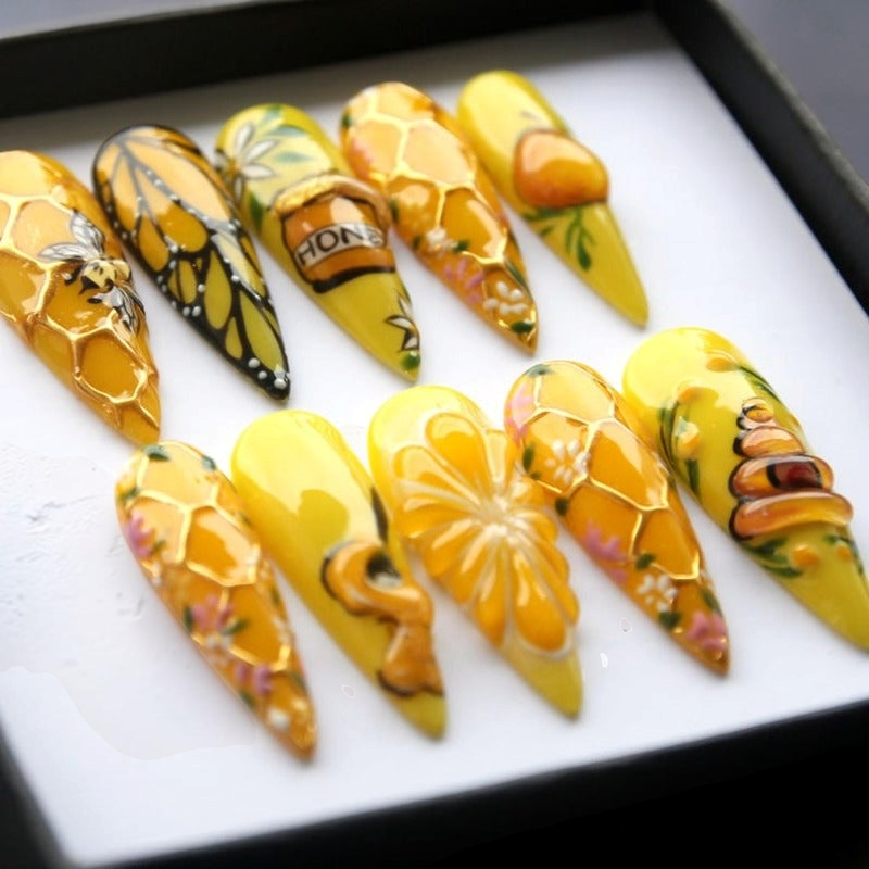 Honey Bee Nails