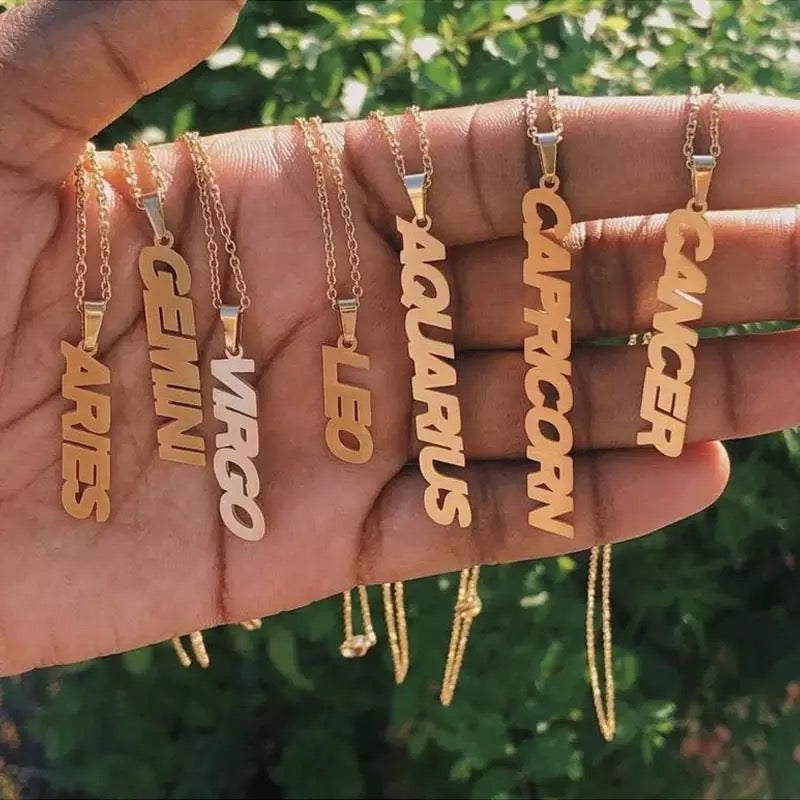 Vertical Zodiac Necklaces