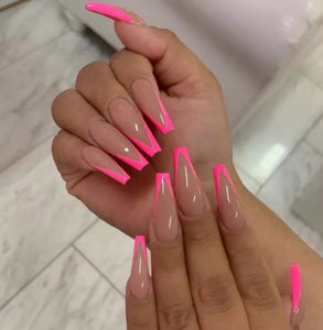 Pink Tips with Tan Base Color
