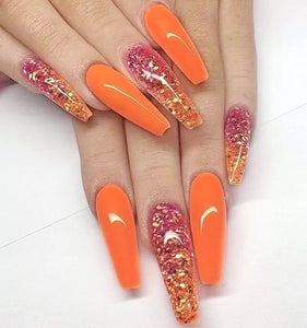 Fuschia/Orange Glitter